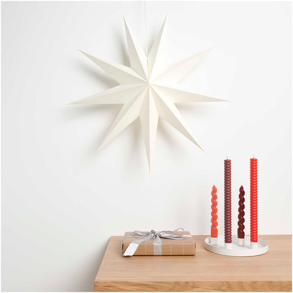 Großer weißer Papierstern (60cm) als Dekoration zum Aufhängen von Rico Design