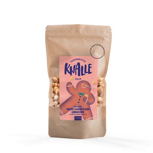 Knalle Popcorn mit "Lebkuchen weiße Schokolade" Geschmack