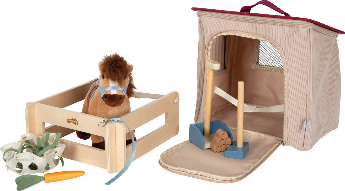 "Pferd mit Stall und Zubehör" Kinderspielzeug aus Holz von Small Foot