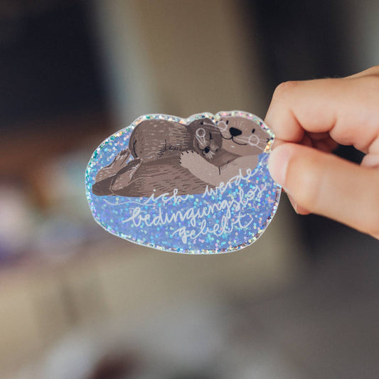 Otter-Glitzersticker "Ich werde bedingungslos geliebt" von Liesels Wicht