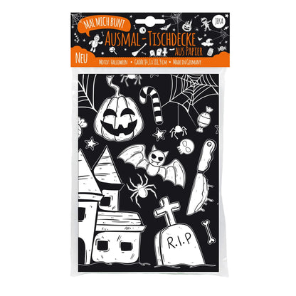 Ausmaltischdecke "Halloween" aus Papier zum Ausmalen für Kinder