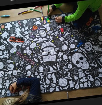 Ausmaltischdecke "Halloween" aus Papier zum Ausmalen für Kinder
