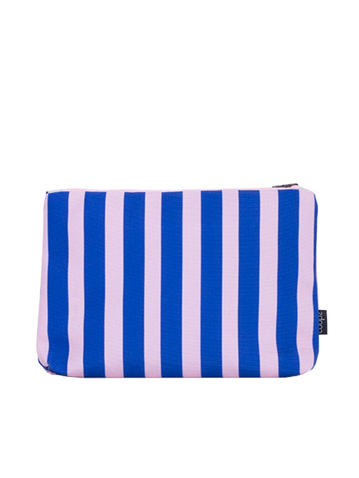coopz Tasche "Bonnie" – Gestreift Roze/Blauw, 20 x 15 x 4 cm