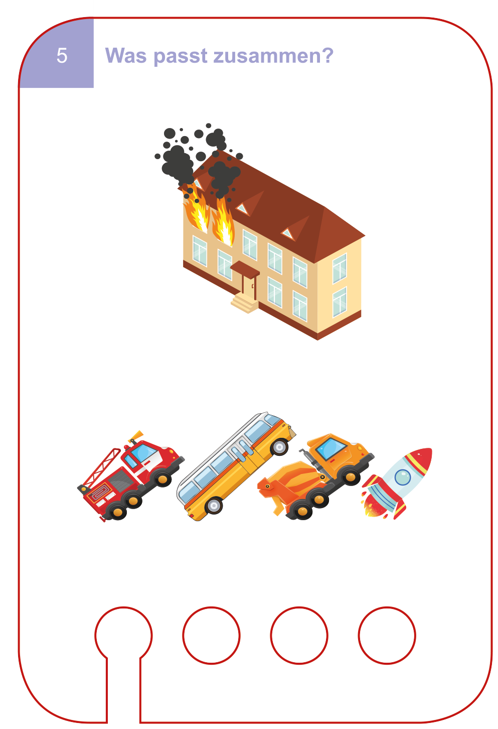 Beispielkarte aus dem Kartensatz "Bilder zuordnen" für den Lochkasten – ab 4 Jahren
