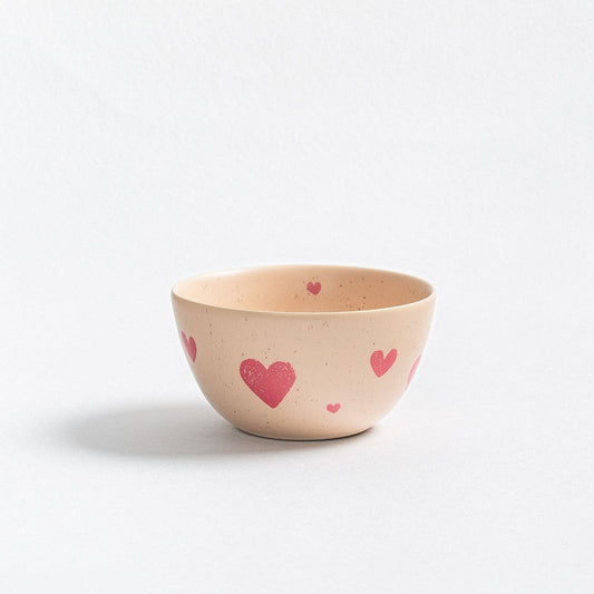 "Cozy Hearts" Schüssel – Steingut-Schale von Egg Back Home, 700ml