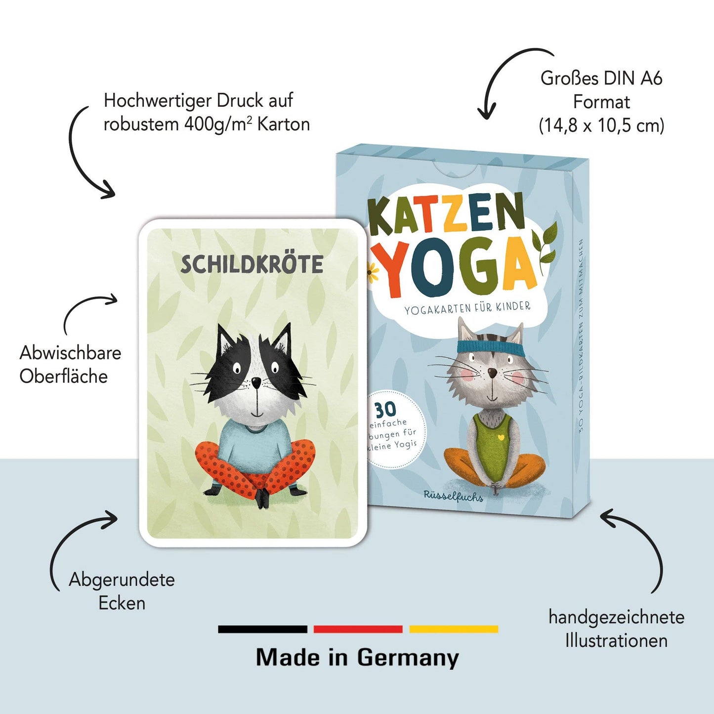 Kinderyoga-Karten mit 30 einfachen Übungen von Rüsselfuchs