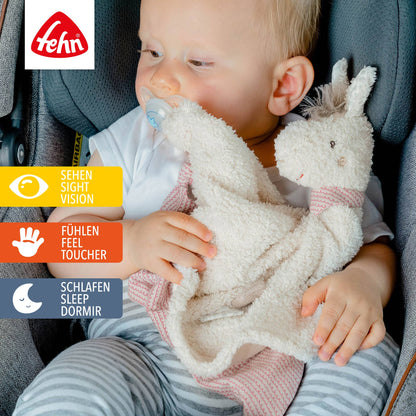 "Lama" Schmusetuch als Einschlafhilfe & Kuscheltuch von Fehn