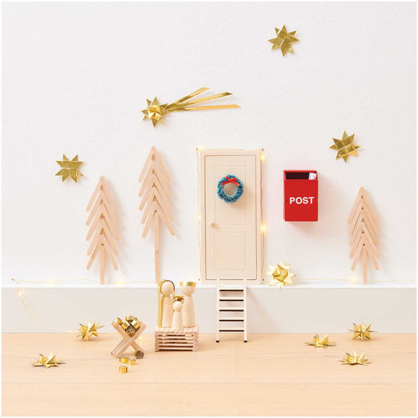 Miniatur Tür "Natur" für Wichtel von Rico Design, 7x17cm