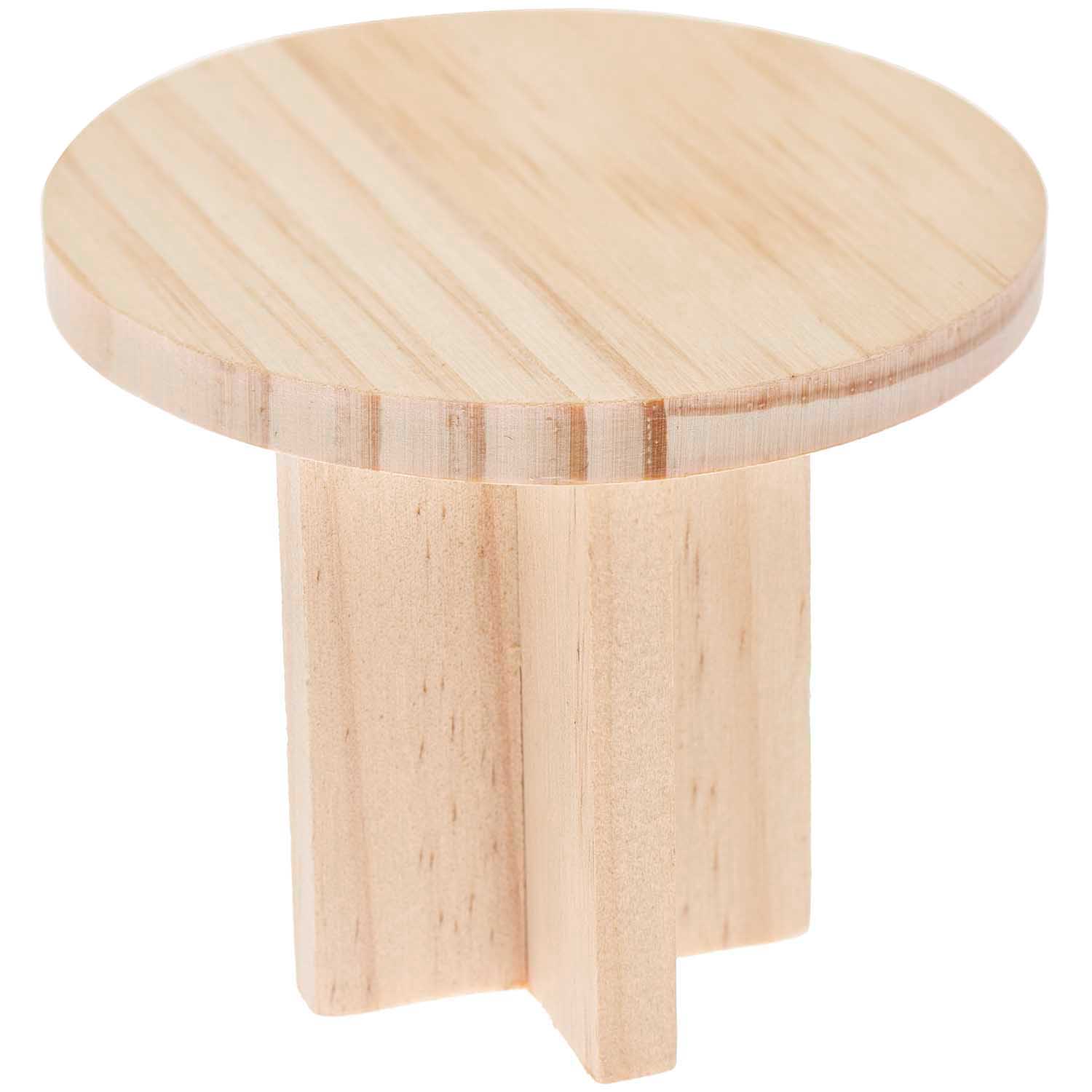 Runder Miniatur Tisch als Zubehör für die Wichtelwelt, 8x8x6,5cm