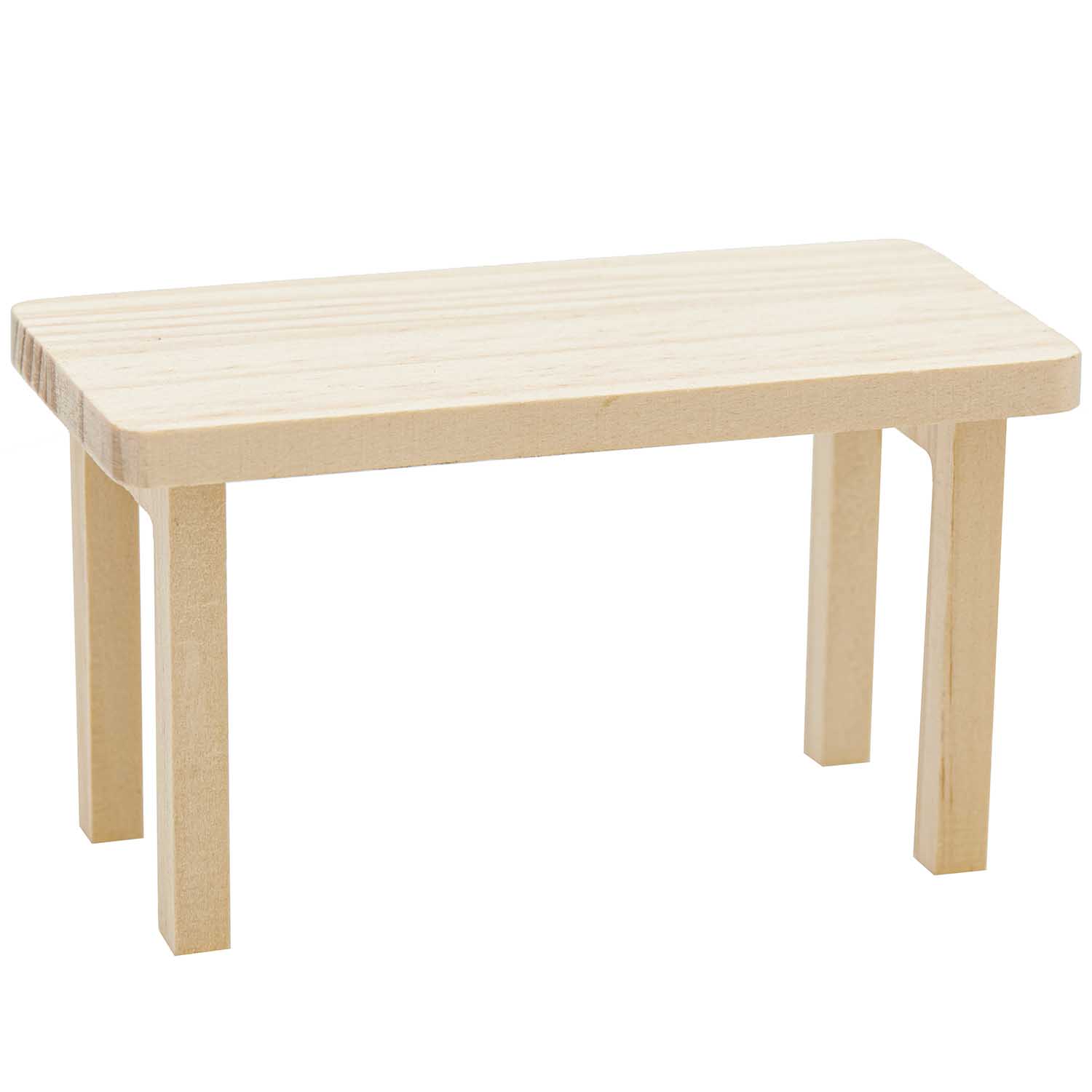 Rechteckiger Miniatur Tisch als Zubehör für die Wichtelwelt, 12x6x6.5cm