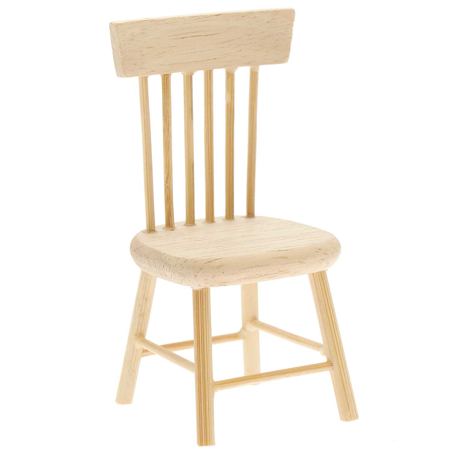 Skandinavischer Miniatur Stuhl als Zubehör für die Wichtelwelt, 4,5x4x8,5cm