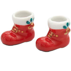 Miniatur Stiefel vom Nikolaus als Zubehör für die Wichtelwelt