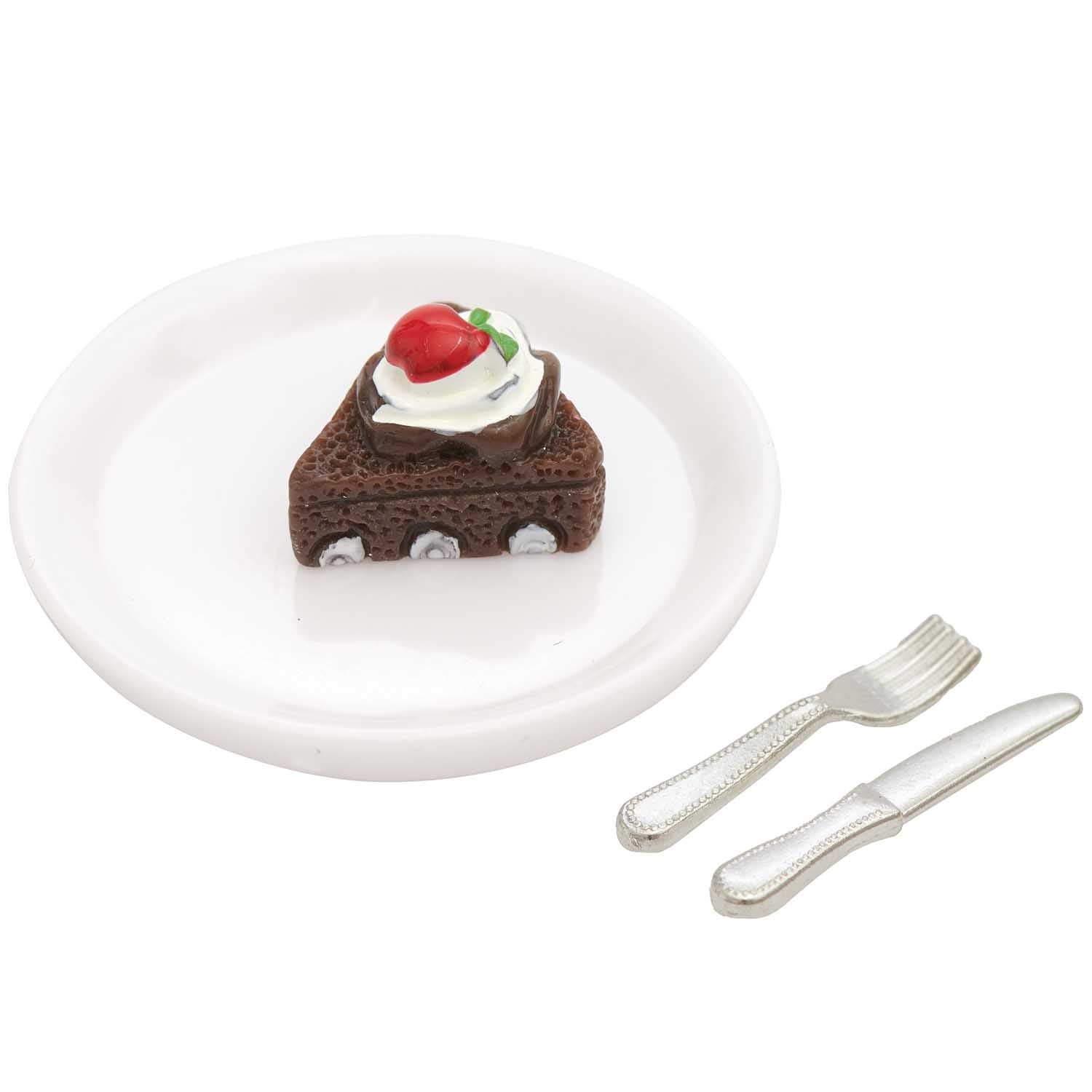 Miniatur Schokotorte als Zubehör für die Wichtelwelt