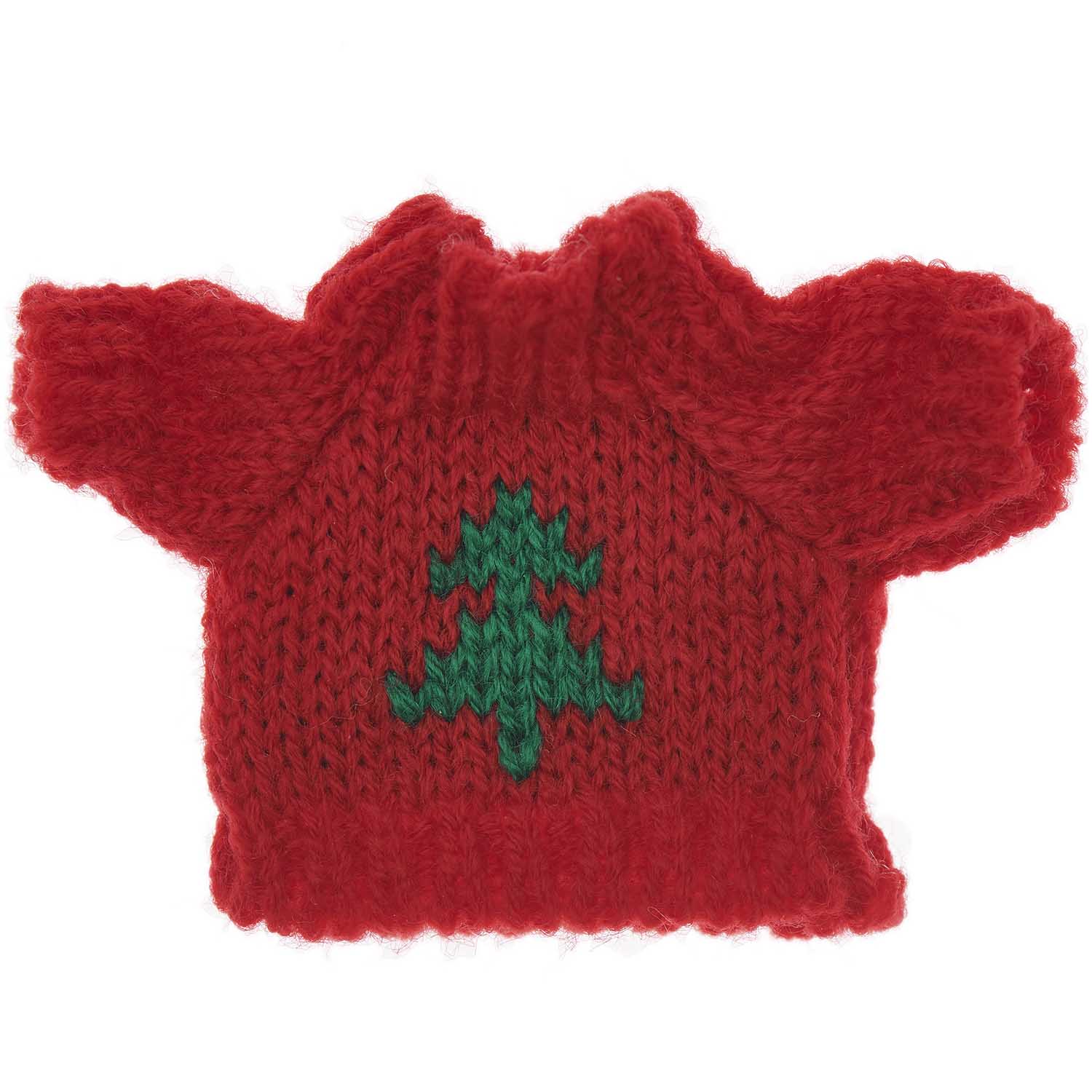 Miniatur Strickpullover Tanne als Zubehör für die Wichtelwelt