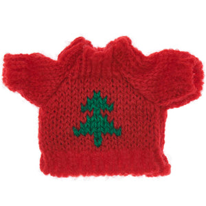 Miniatur Strickpullover Tanne als Zubehör für die Wichtelwelt