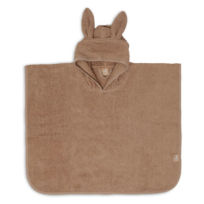 Brauner Badeponcho "Biscuit" von Jollein mit Hasenohren für Kinder, 1-4 Jahre