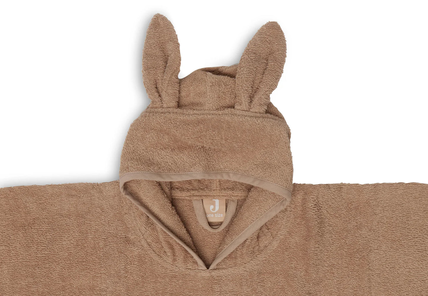 Brauner Badeponcho "Biscuit" von Jollein mit Hasenohren für Kinder, 1-4 Jahre