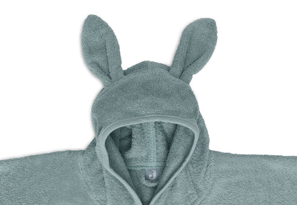 Mintgrüner Badeponcho "Sea green" mit Hasenohren für Kinder, 1-4 Jahre