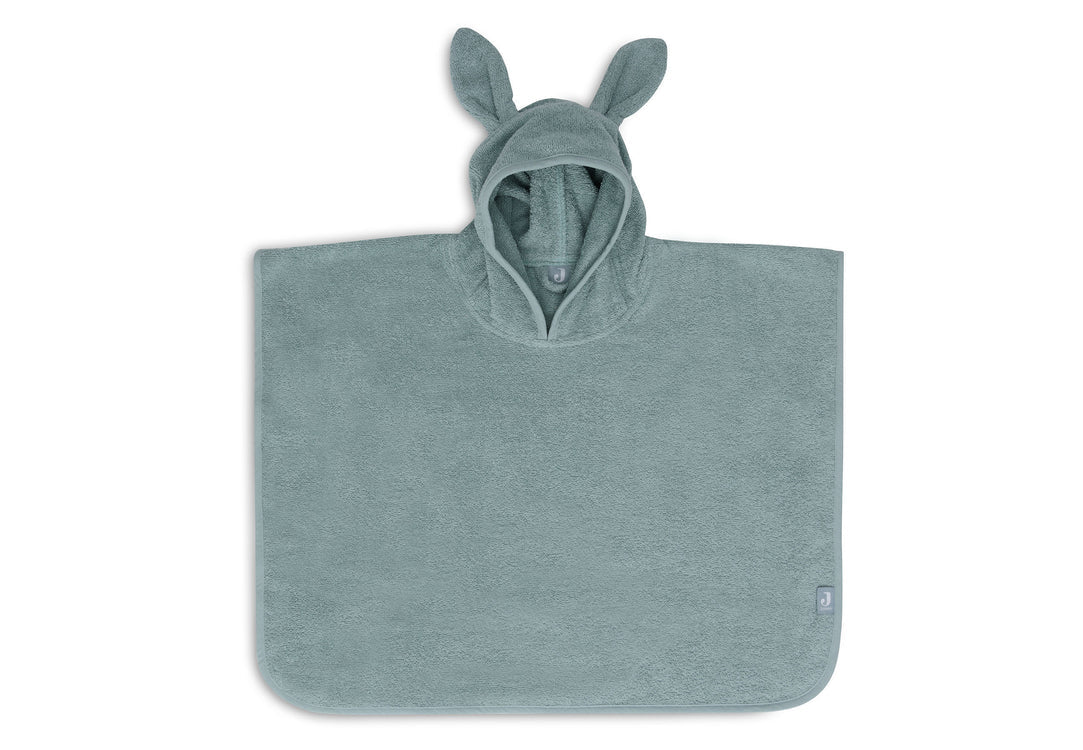 Mintgrüner Badeponcho "Sea green" mit Hasenohren für Kinder, 1-4 Jahre