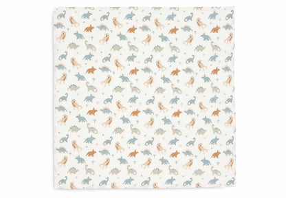 Set of 3 "Roarsome" Muslin Cloths with Dino Print by Jollein, 70x70cm