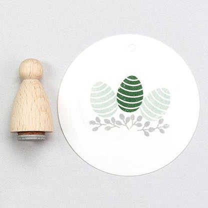 "Striped Easter Egg" Stamp by Perlenfischer