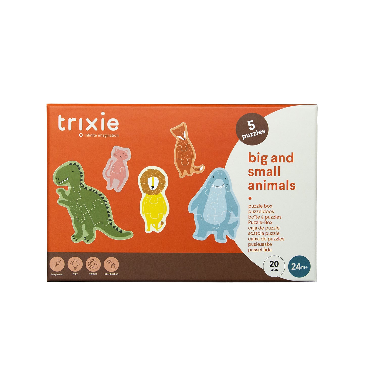 5 Puzzle "Große und kleine Tiere" von Trixie