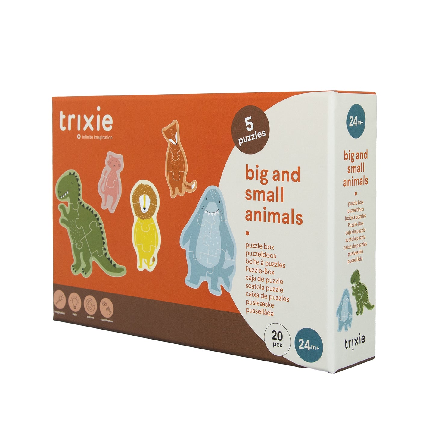 5 Puzzle "Große und kleine Tiere" von Trixie