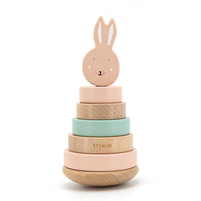 Stapelturm "Mrs. Rabbit" aus Holz von Trixie Baby