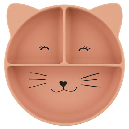 Silikon-Esslernteller "Mrs. Cat" mit Saugnapf von Trixie Baby