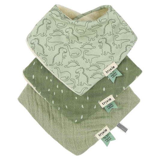 Bandana Lätzchen "Daring Dino" von Trixie Baby, 3er Set