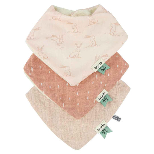 Bandana Lätzchen "Rosy Rabbit" von Trixie Baby, 3er Set