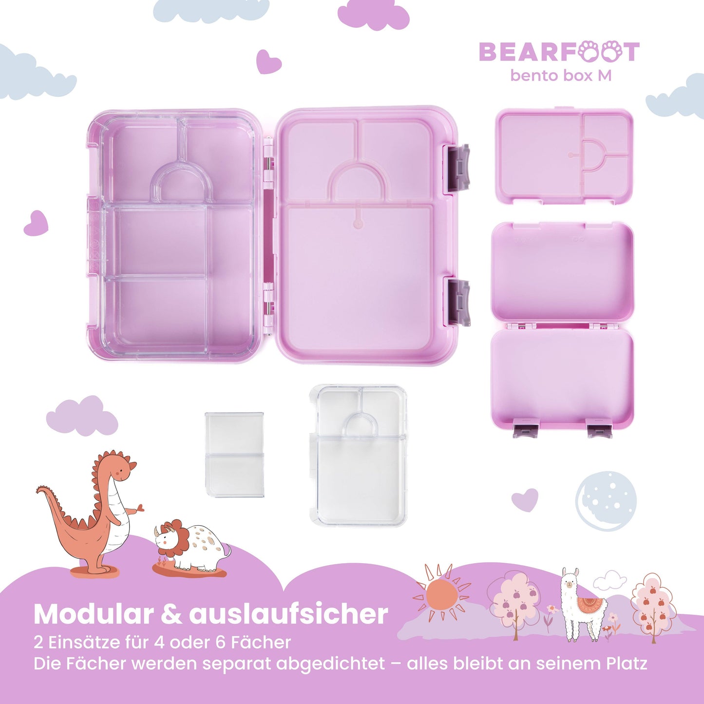 Bentobox-Brotdose mit Meerjungfrau-Motiv und Fächern