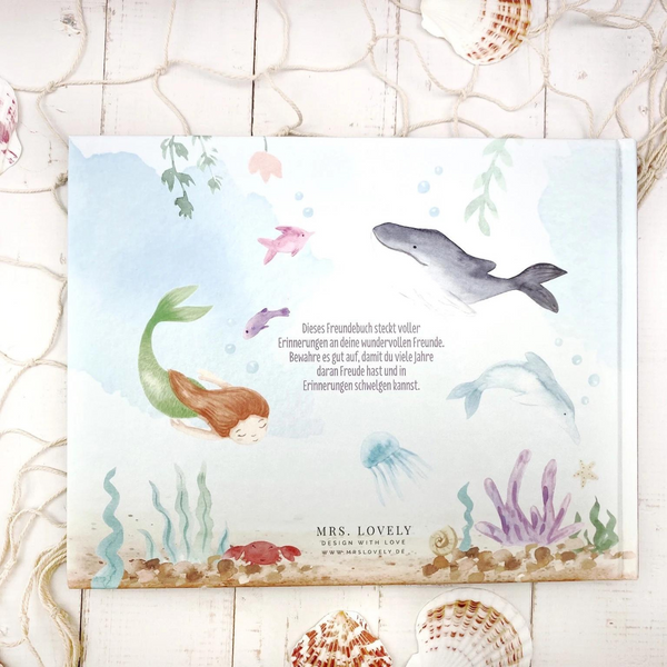 Freundebuch "Meerjungfrau" - perfekt als Geschenkidee für kleine Nixen