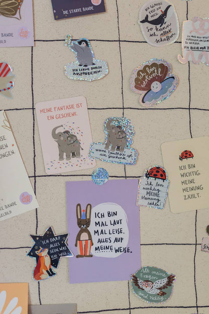 Gorilla-Glitzersticker "Ich darf Nein sagen" von Liesel Wicht