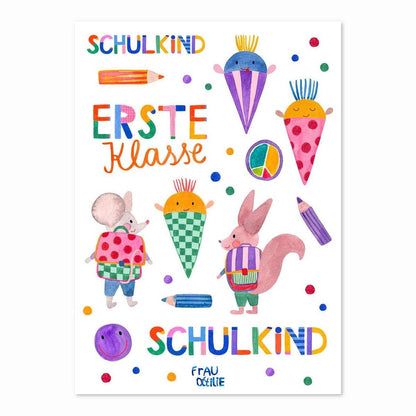 Kindertattoos "Schulkind" von Frau Ottilie