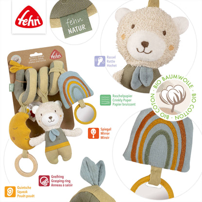 Activity-Spirale "Bär" von Fehn - perfekt als Spielzeug für Kinderwagen, Babyschale oder Gitterbett