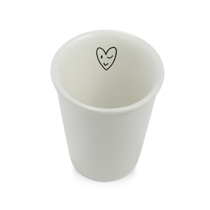 Tasse "Do more of what makes you happy!" aus Porzellan von helen b.