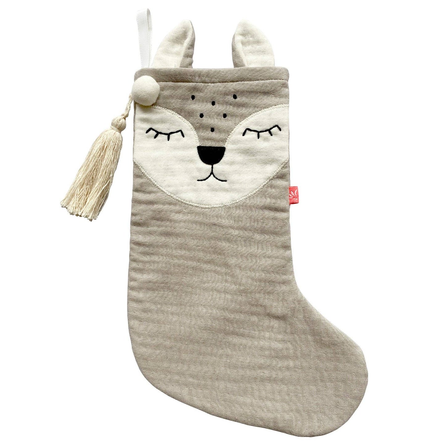 Nikolausstiefel "Rehkitz" in Silbergrau von Kikadu