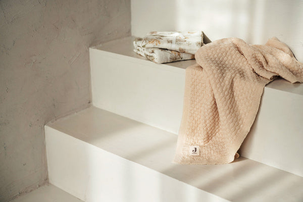 Beige Babydecke aus Merinowolle von Jollein, 75x100cm