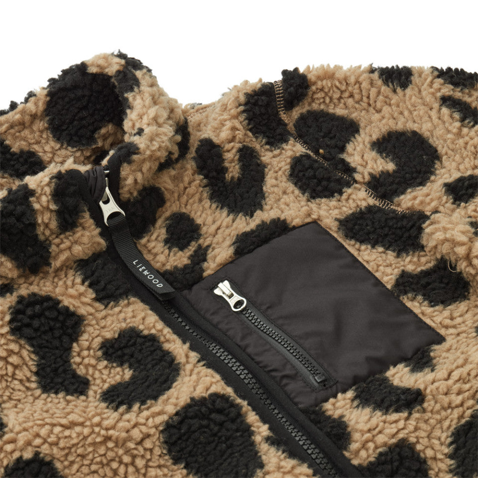 Nolan Fleecejacke mit Leo-Muster von Liewood für Kinder, verschieden Größen