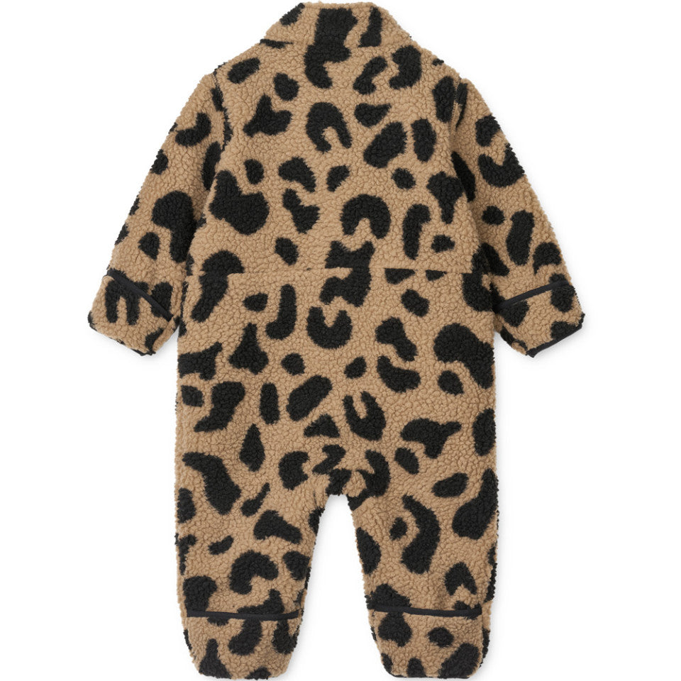 Nolan Fleece-Jumpsuit mit Leo-Muster von Liewood für Kinder, Größe 56-80