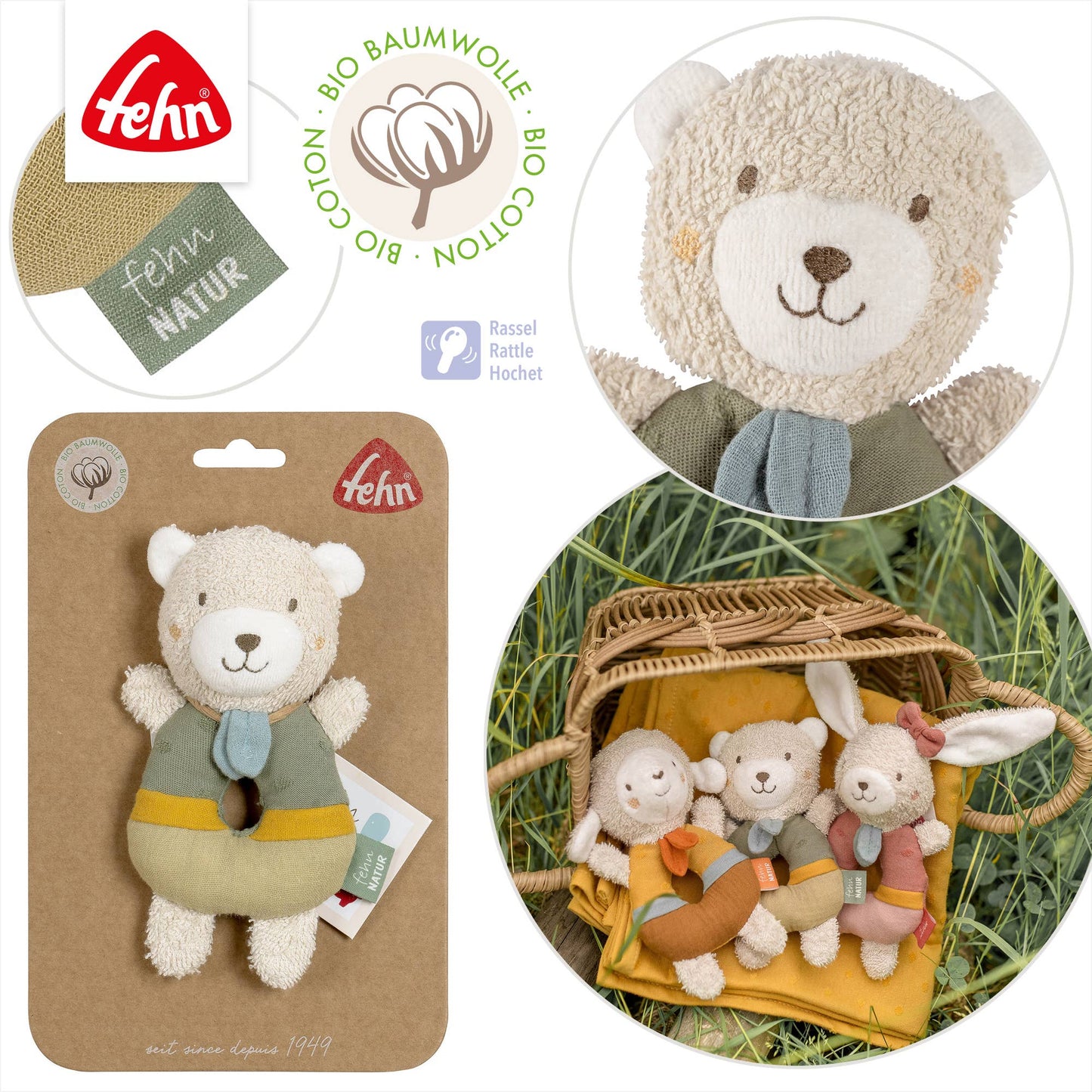Bär-Greifling von Fehn - Geschenkidee zur Geburt