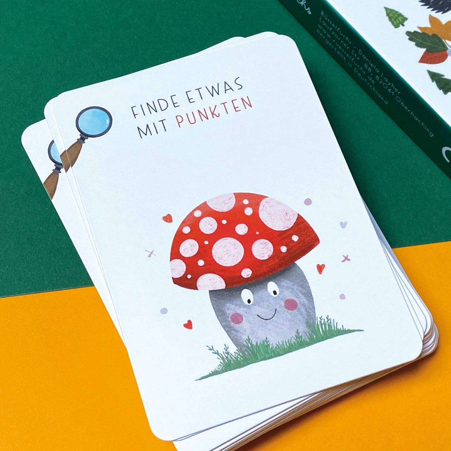 "Suchen & Finden" - Liebevoll illustrierte Karten für die Wald-Schatzsuche von Rüsselfuchs