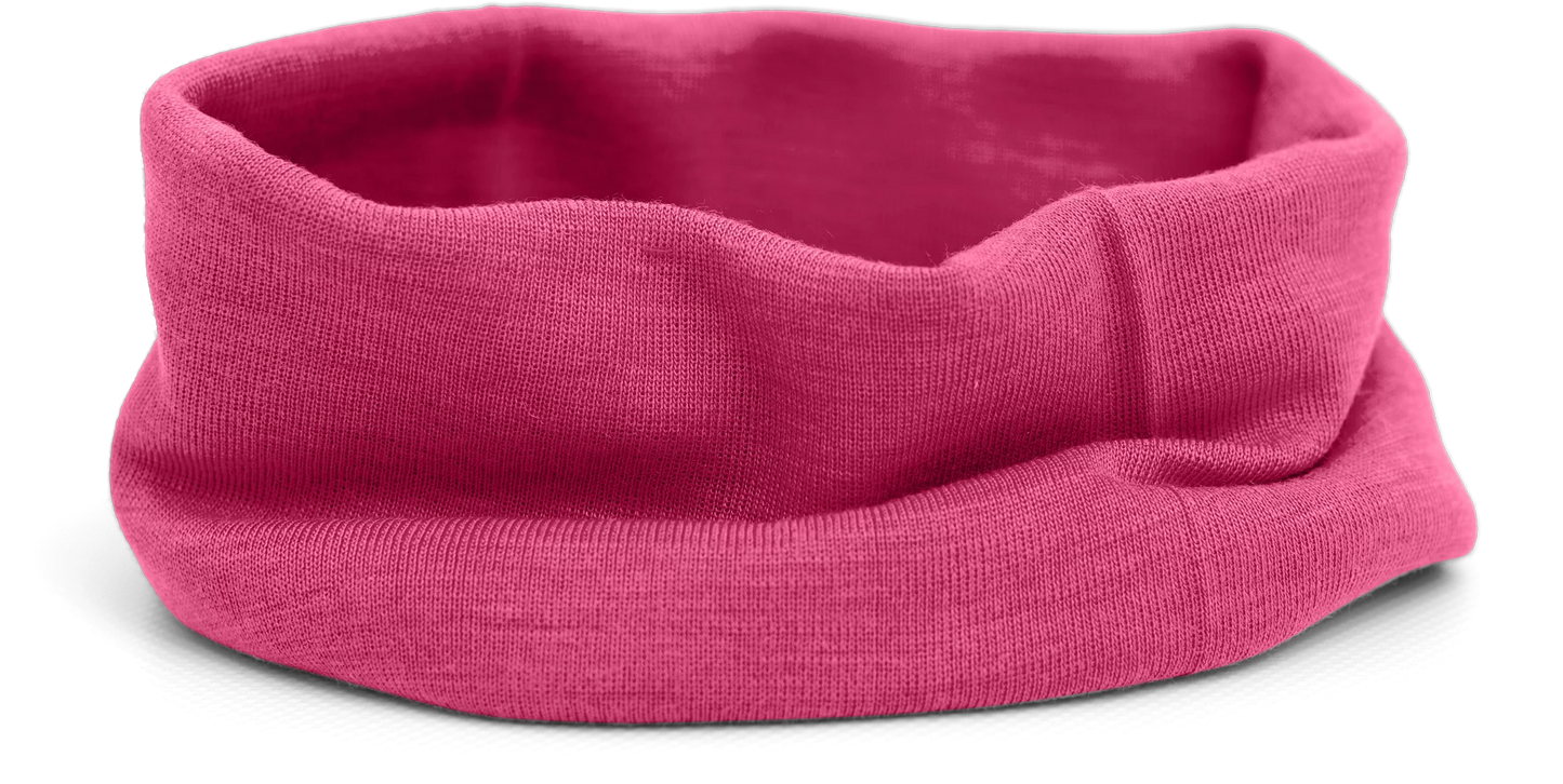 Pinker Schlauch-Schal "Himbeere" aus Wolle/Seide von Engel Natur