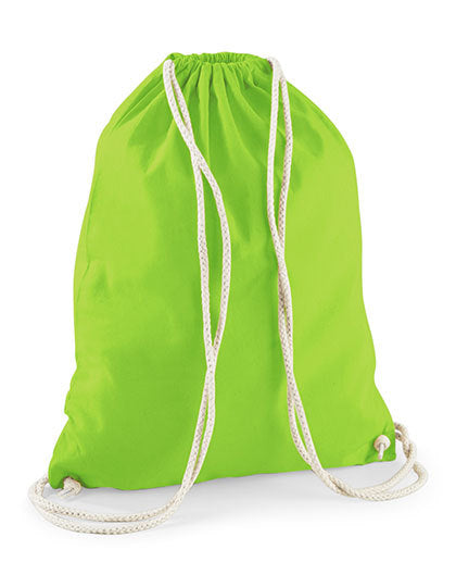 Hellgrüner Turnbeutel in "Limegreen" - perfekt für Bügelbilder und Co.