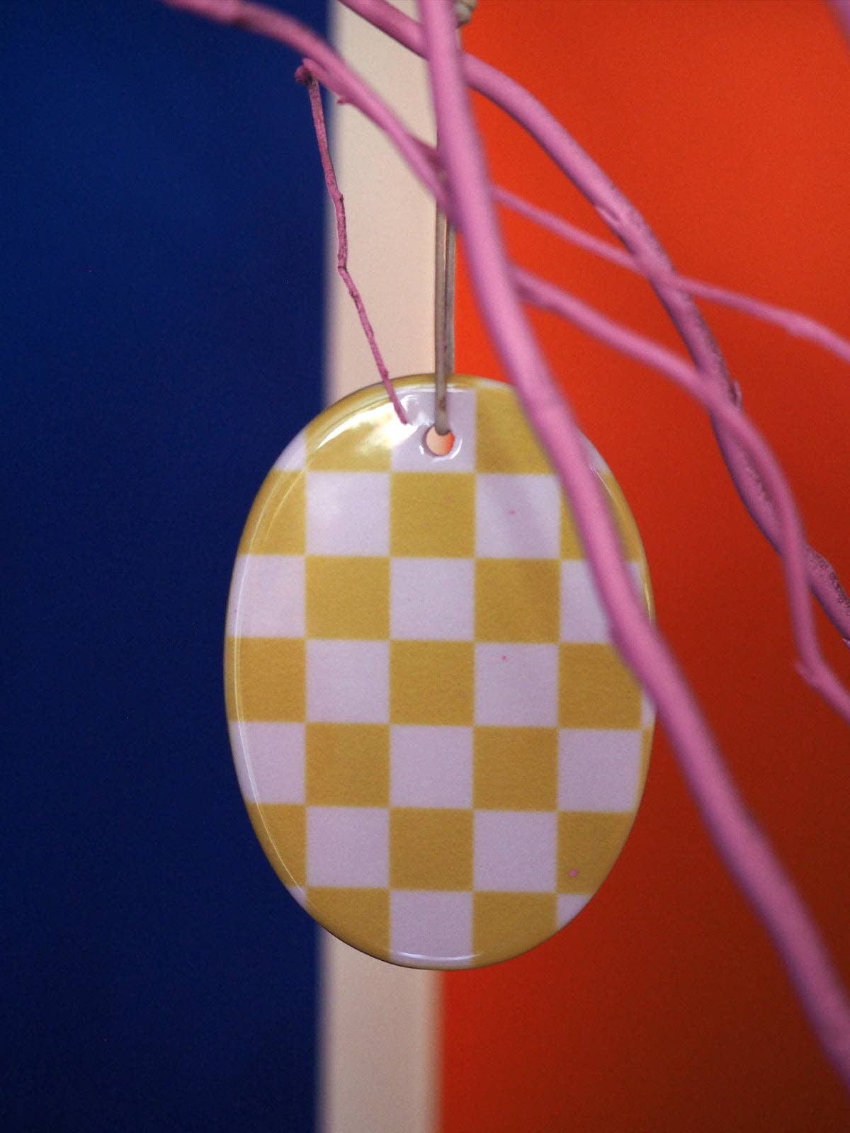 "Yellow" Egg Pendant made of ceramic by coopz