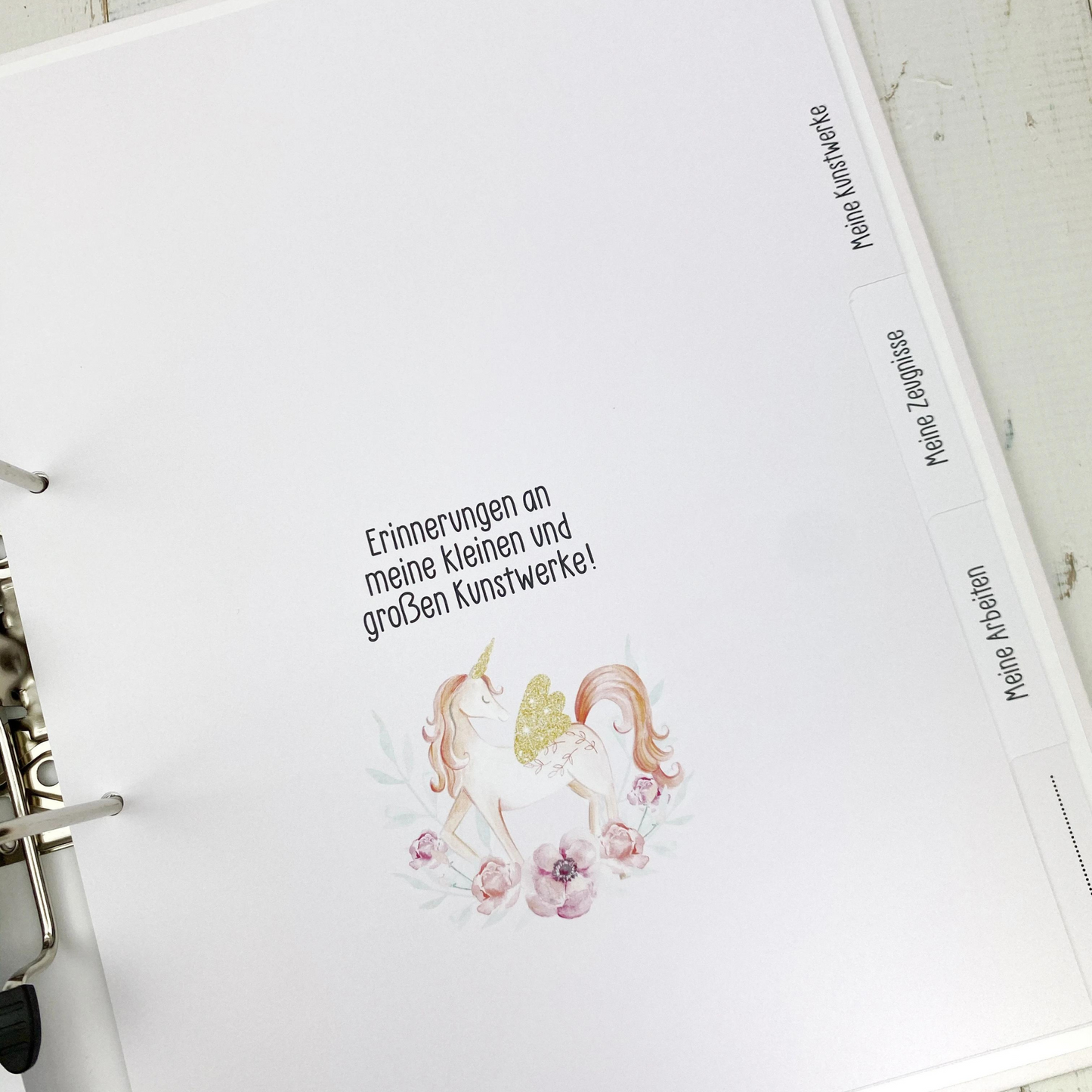 Erinnerungsordner "Einhorn" - perfekt für Kindergarten und/oder Grundschule