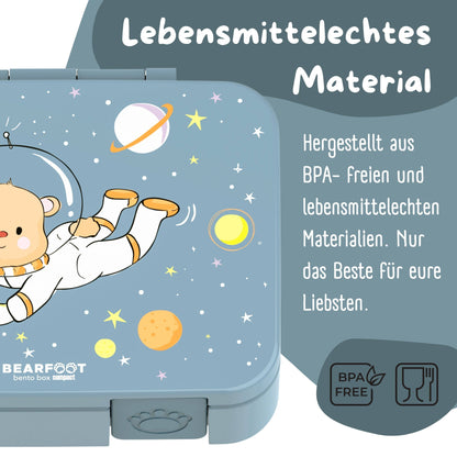 Brotdose mit "Astronaut"-Motiv mit Fächern, leicht & auslaufsicher