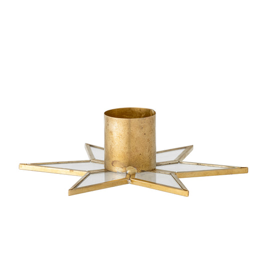 Sternförmiger Kerzenständer "Stara" in Gold, Bloomingville