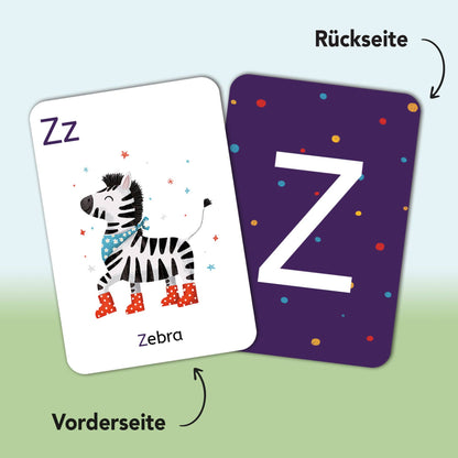 ABC-Kartenset mit 30 Buchstabenkarten und 10 Zahlenkarten von Rüsselfuchs